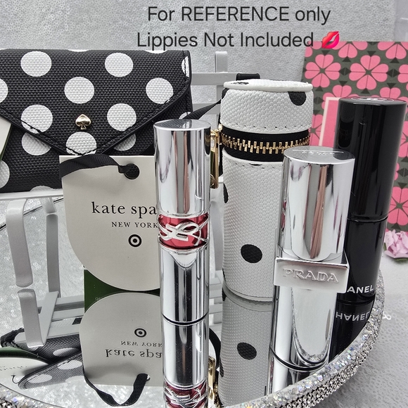 Kate Spade x Target Polka Dot Card Case & Lipstick Holder Bag Charm Set - Picture 6 of 16